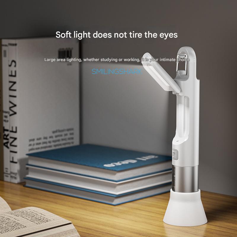 Multifunctional foldable small table lamp mini floodlight reading lamp zoom flashlight soft light flashlight home