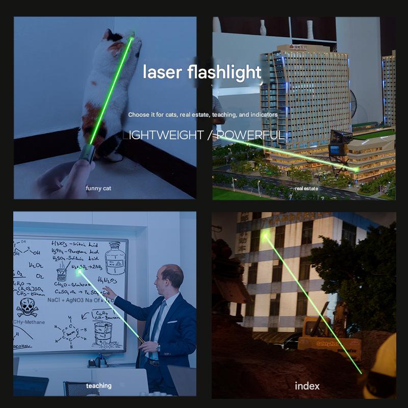 Laser pen usb charging sand table green laser laser light cat funny laser flashlight long-range teaching light