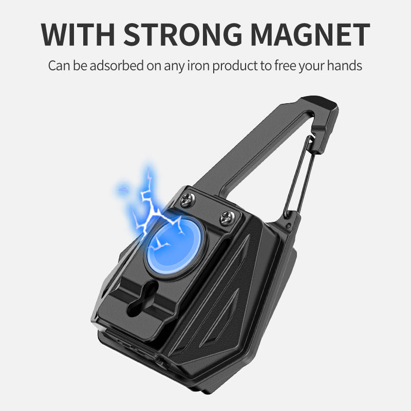 Keychain multi-function rechargeable portable mini work ligh