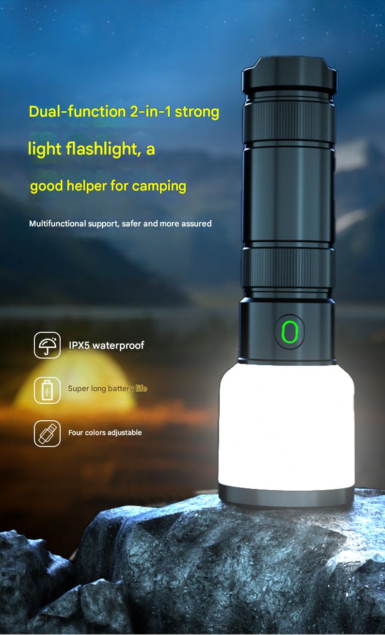 Flashlight strong light super bright long battery life long range military rechargeable home outdoor camping lighting emergency special lamp