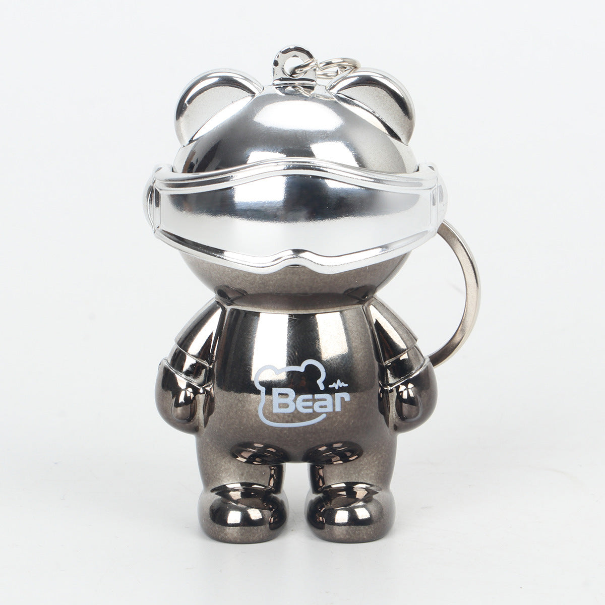 Outdoor portable space bear mini small strong light flashlight portable keychain luminous pendant lighting lamp