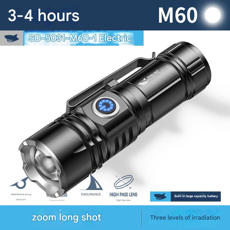 Strong light mini pen clip flashlight rechargeable portable micro magnetic outdoor camping small flashlight