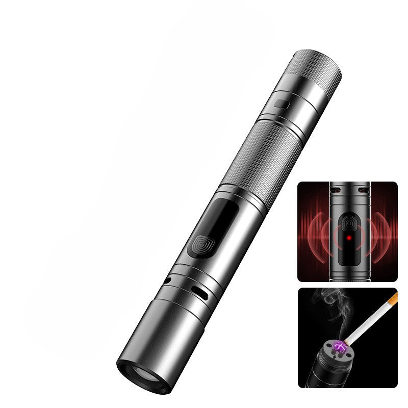 High voltage arc self-defense flashlight strong light strobe SOS signal telescopic zoom rechargeable flashlight