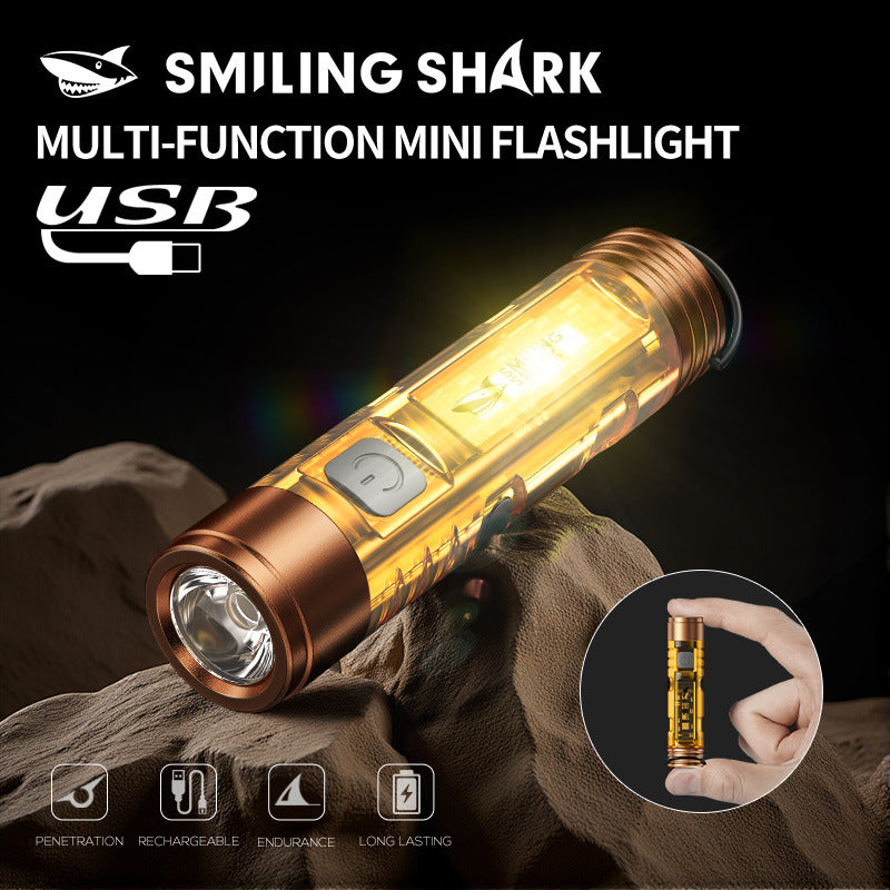 Lightweight mini flashlight charging keychain atmosphere