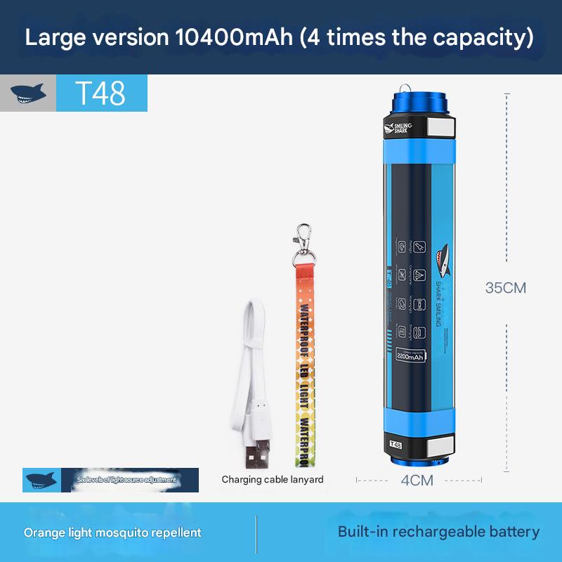 Camping tent mosquito repellent lamp led rechargeable emergency lighting outdoor multi-function camping lamp swimming camp flashlight