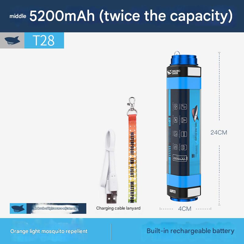 Camping tent mosquito repellent lamp led rechargeable emergency lighting outdoor multi-function camping lamp swimming camp flashlight