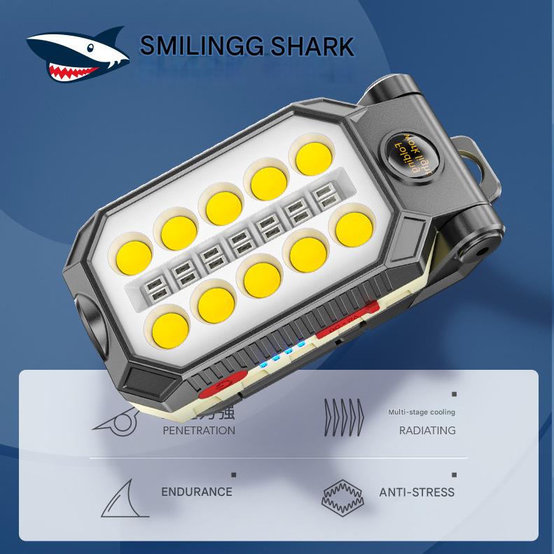 Electric display hook portable maintenance light vehicle emergency warning light multi-function magnetic strong light working flashlight