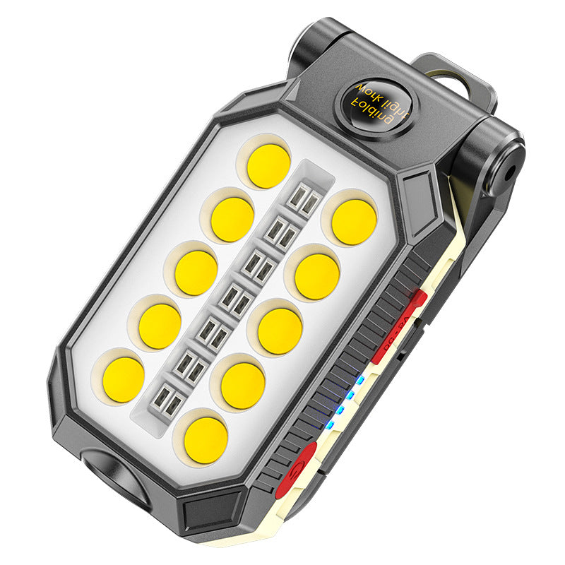 Electric display hook portable maintenance light vehicle emergency warning light multi-function magnetic strong light working flashlight