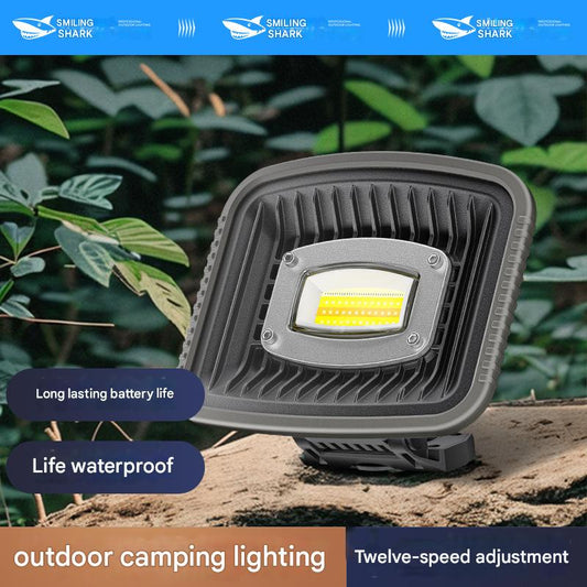 Strong magnetic outdoor floodlight COB camping tent light multi-position camp site factory lighting
