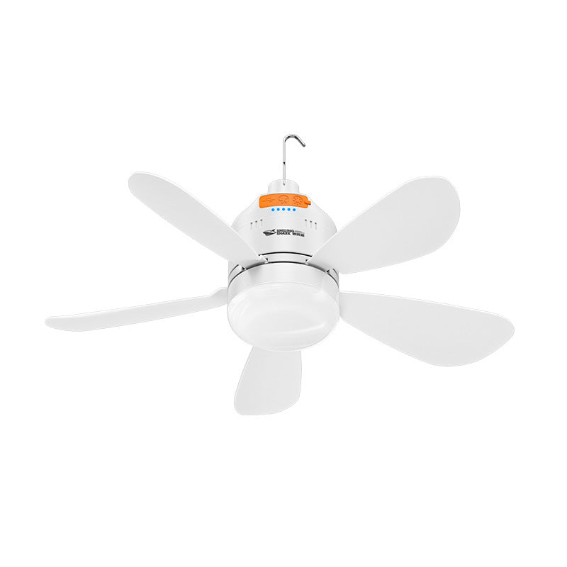 Outdoor camping strong light fan light multifunctional home hanging fan with electric display emergency camp fan light