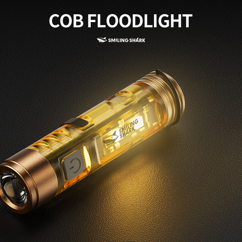 Lightweight mini flashlight charging keychain atmosphere