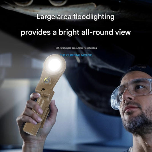 Flashlight strong light super bright auto repair work light strong magnetic suction outdoor portable small charging LED maintenance lighting headlight