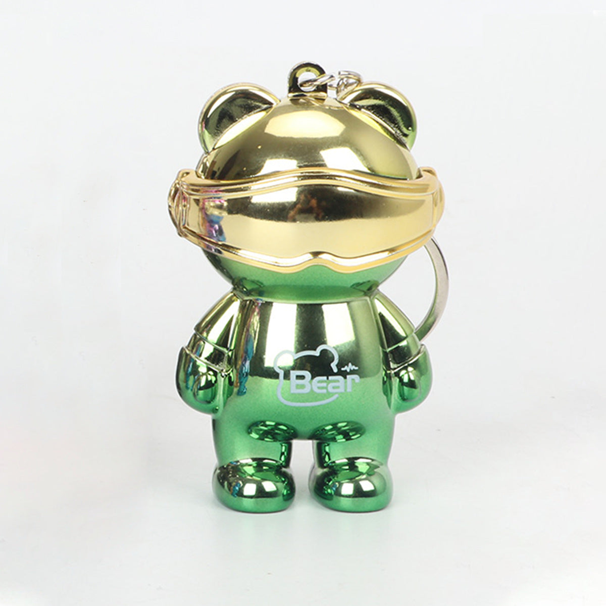 Outdoor portable space bear mini small strong light flashlight portable keychain luminous pendant lighting lamp