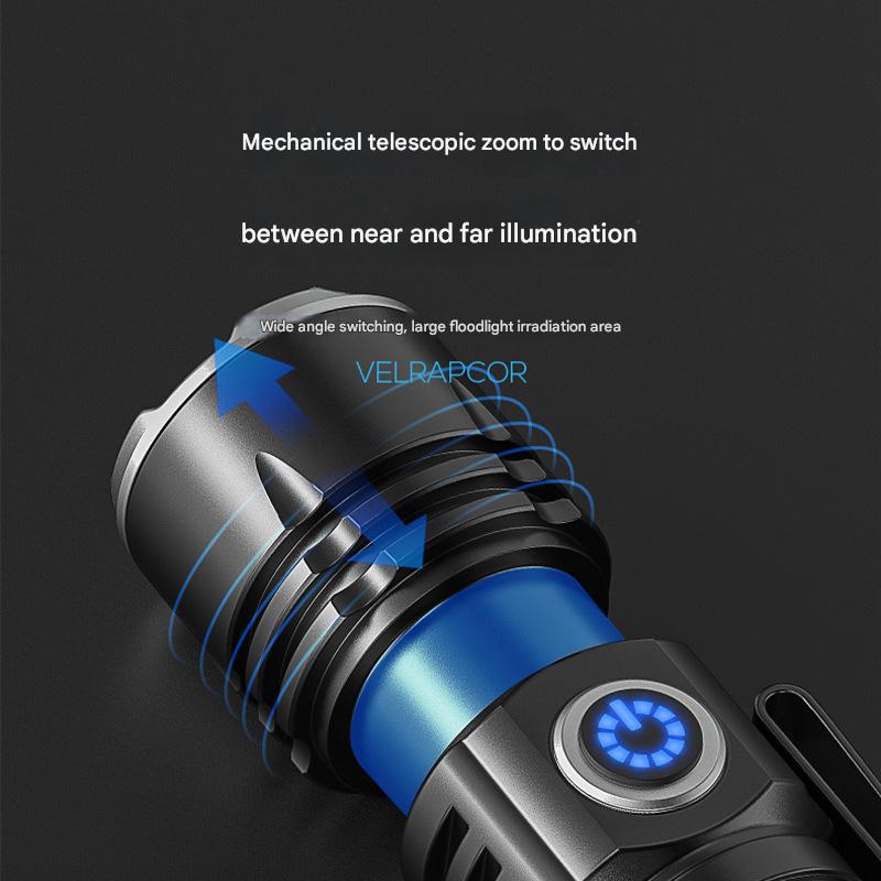 Strong light mini pen clip flashlight rechargeable portable micro magnetic outdoor camping small flashlight