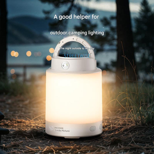 Multifunctional solar camping light, split double light design with output, colorful outdoor camping light