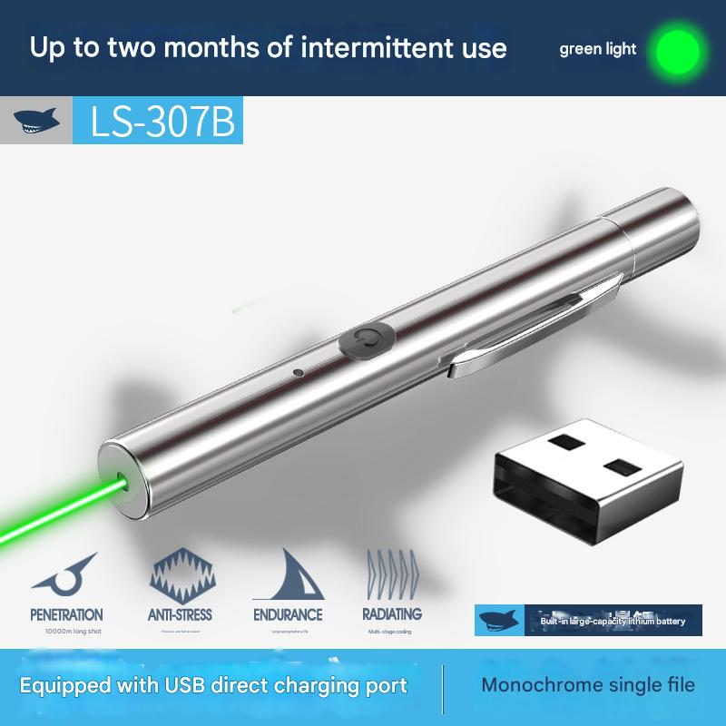 Laser pen usb charging sand table green laser laser light cat funny laser flashlight long-range teaching light