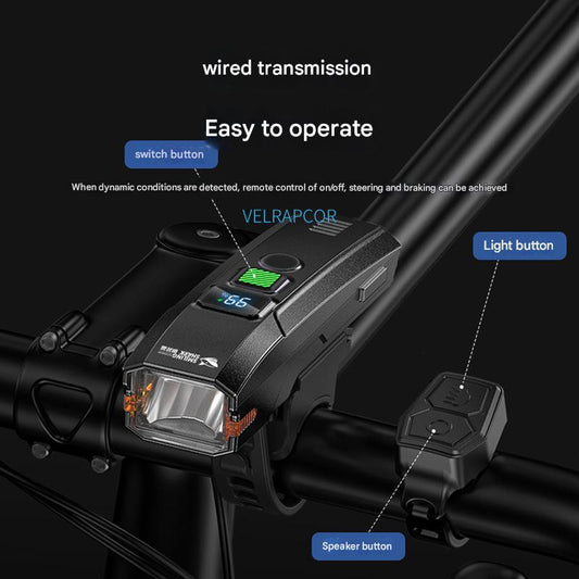 Bicycle night riding light night riding front light strong light portable flashlight speaker integrated road mountain bike