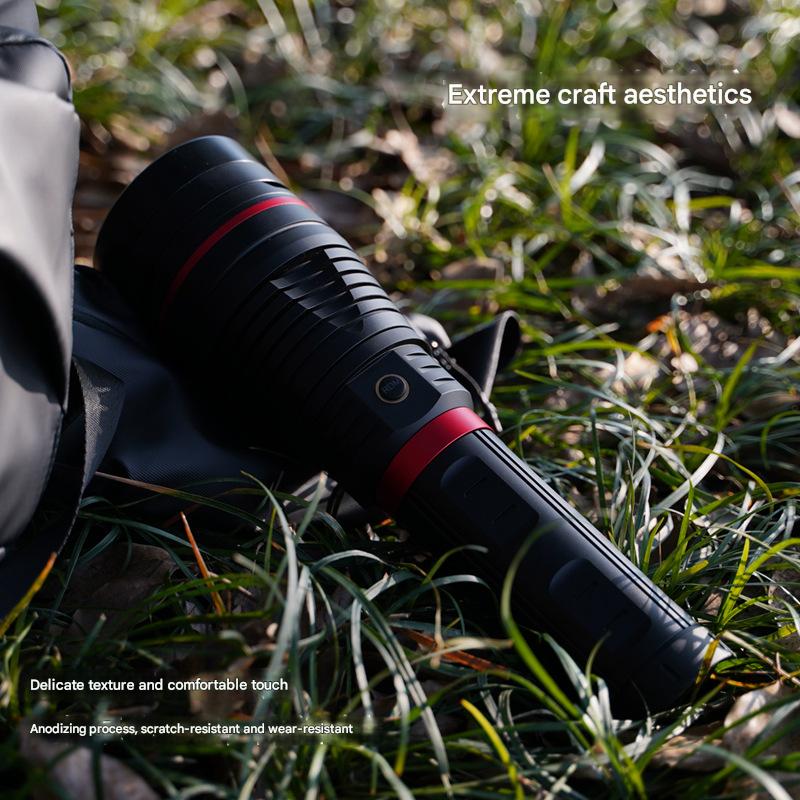Flashlight outdoor search and rescue light strong light high power telescopic focus ignition flashlight