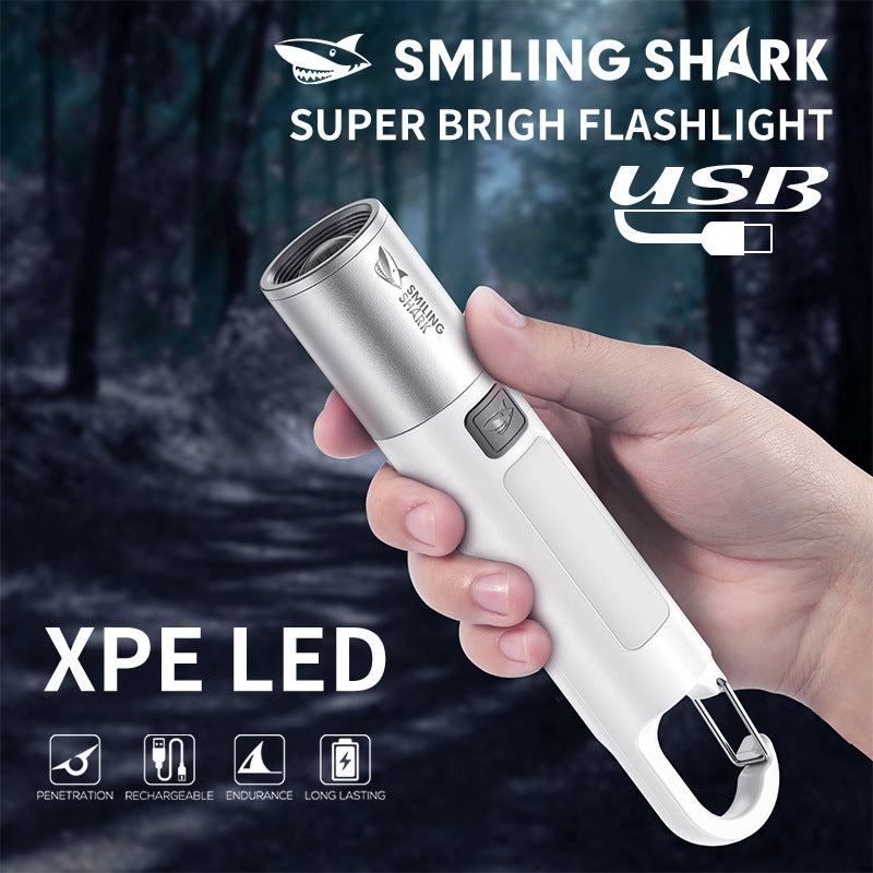 Outdoor multi-function rechargeable strong light flashlight