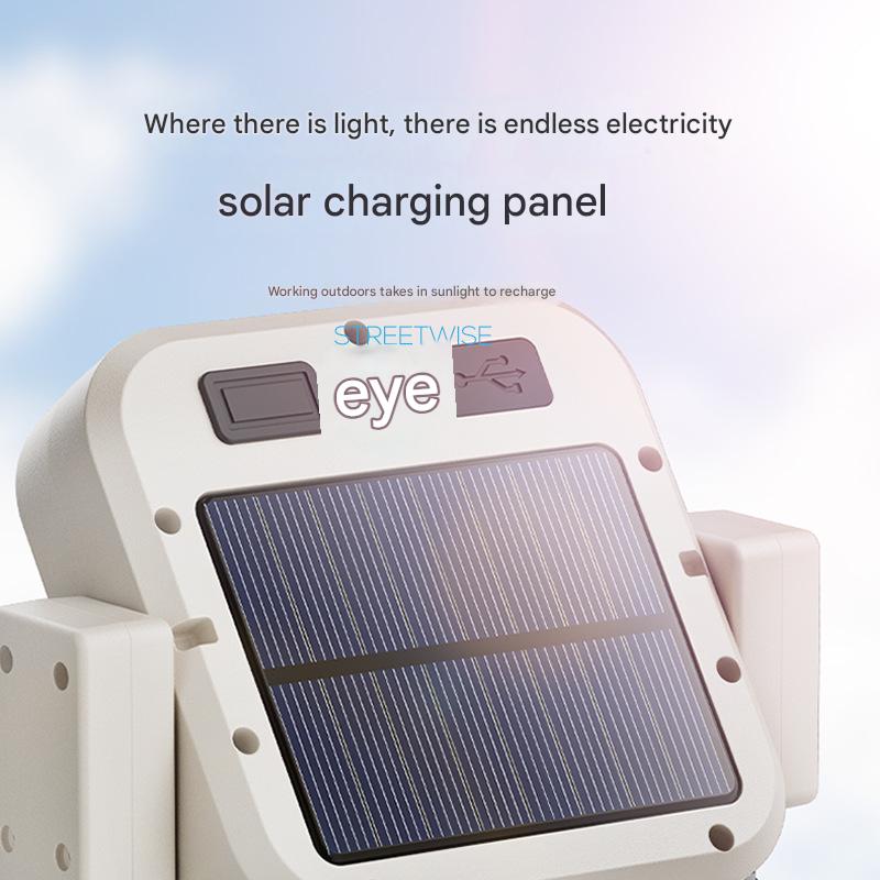 Outdoor telescopic solar powered high brightness floodlight three color light source floodlight
