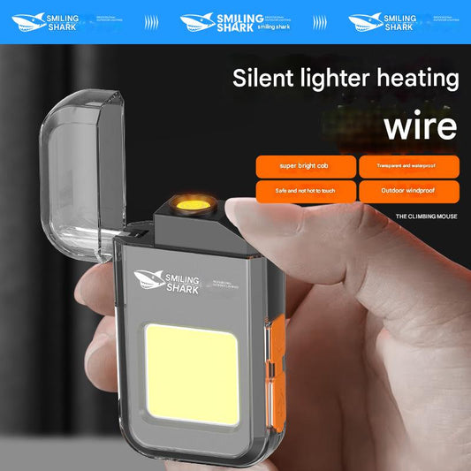 Multifunctional outdoor lighting rechargeable windproof lighter waterproof travel cigarette fire camping outdoor portable small light
