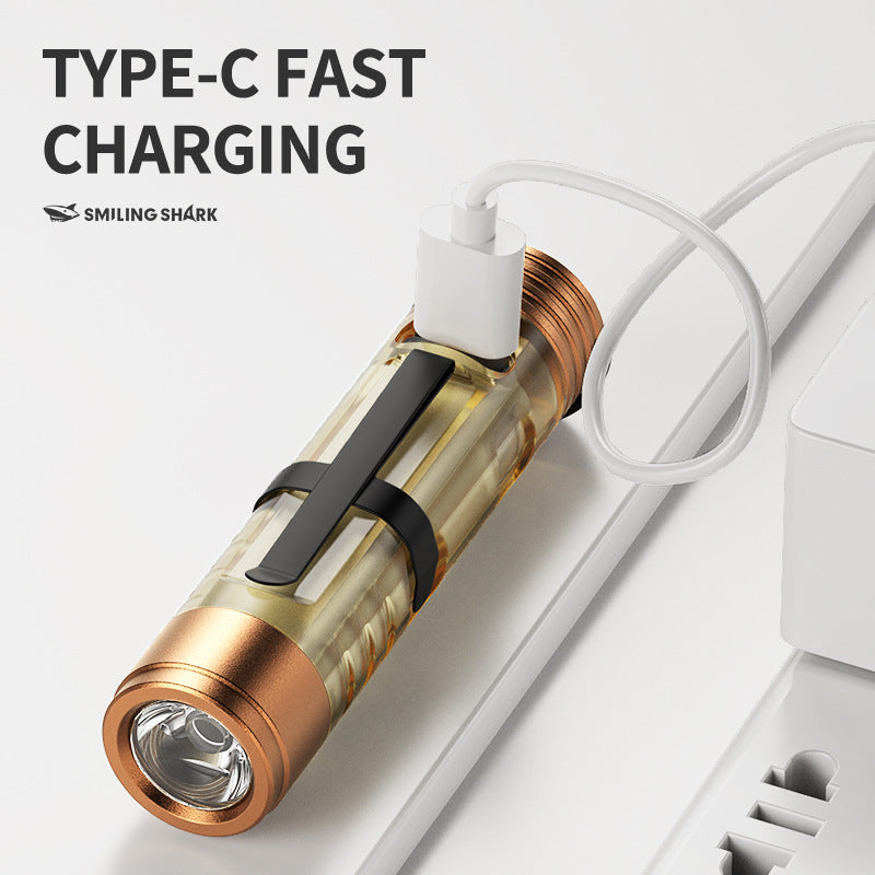 Lightweight mini flashlight charging keychain atmosphere