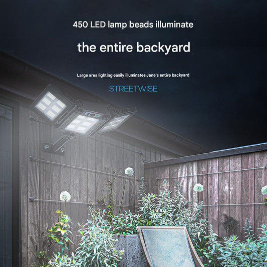 Outdoor adjustable lighting street lamp waterproof remote control garden lamp new induction solar street lamp