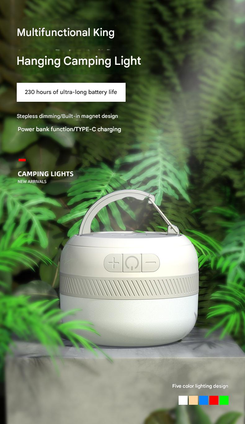 Camping Light Atmosphere Bedside Lamp Five-color Flashlight Magnetic Suction Multifunctional Outdoor Tent Camp Outdoor Lighting